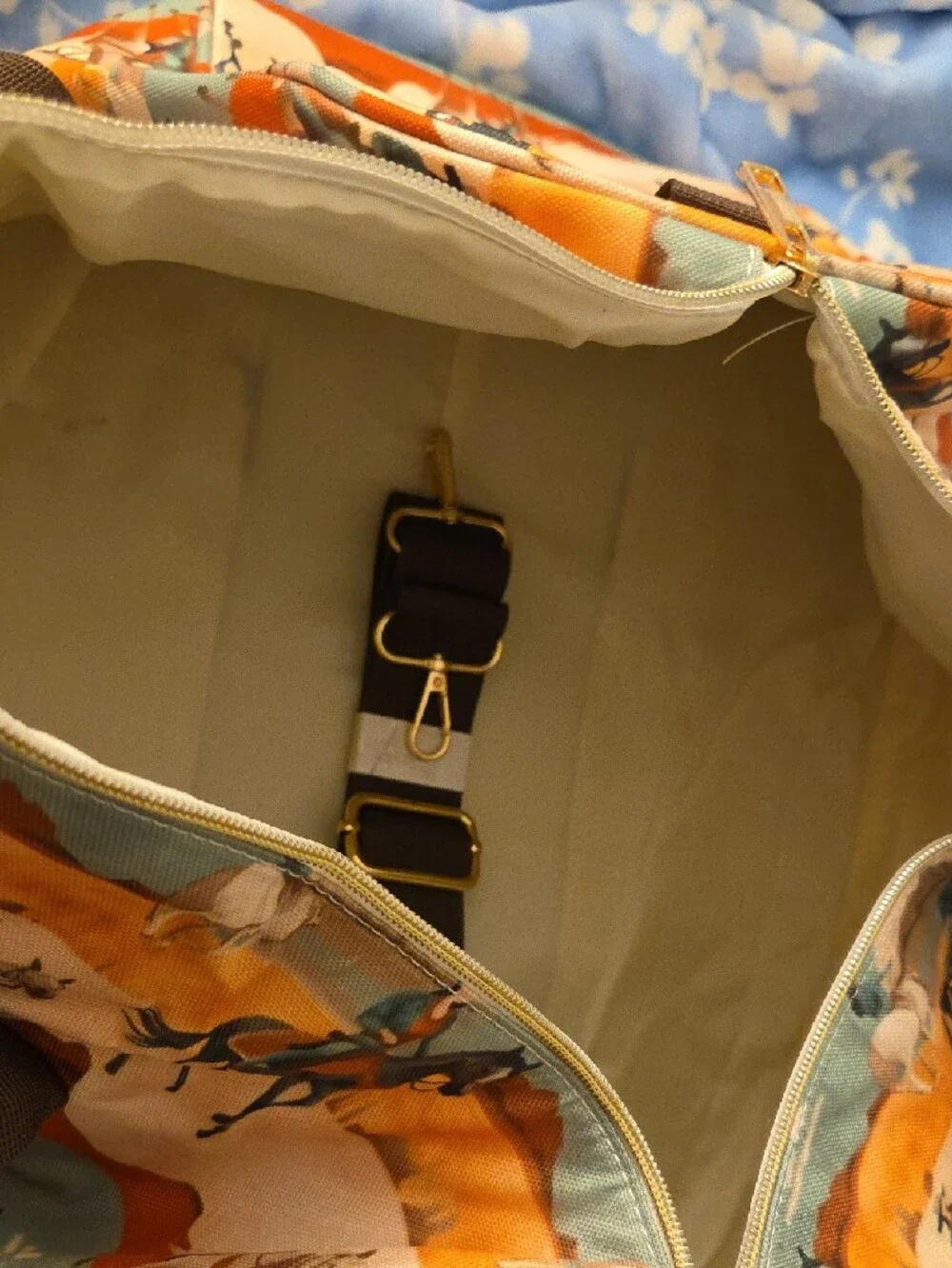 Kids Equestrian Print Weekender Bag in Multi-Color